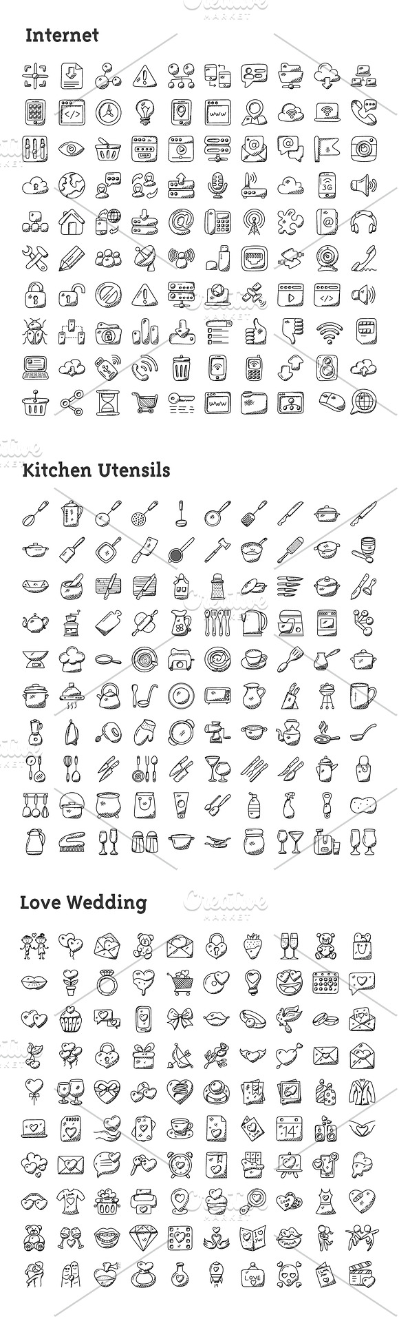 4074 Hand Drawn Doodle Icons in Hand Drawn Icons - product preview 3