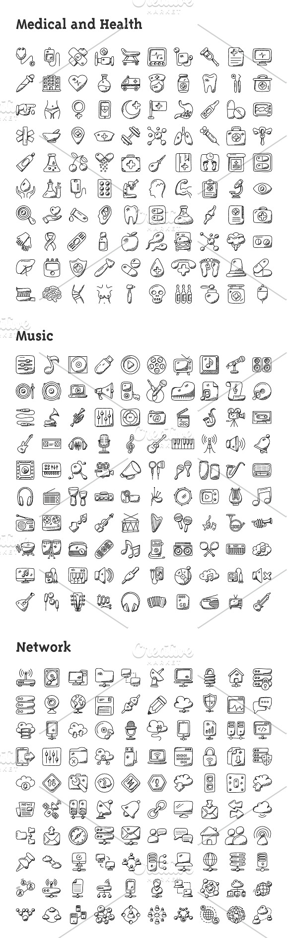 4074 Hand Drawn Doodle Icons in Hand Drawn Icons - product preview 5