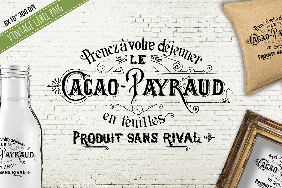 Antique French Cacoa Payraud Label