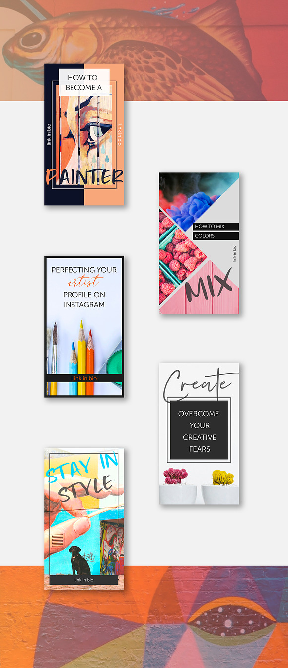 Artistic Instagram Stories Pack  in Instagram Templates - product preview 4