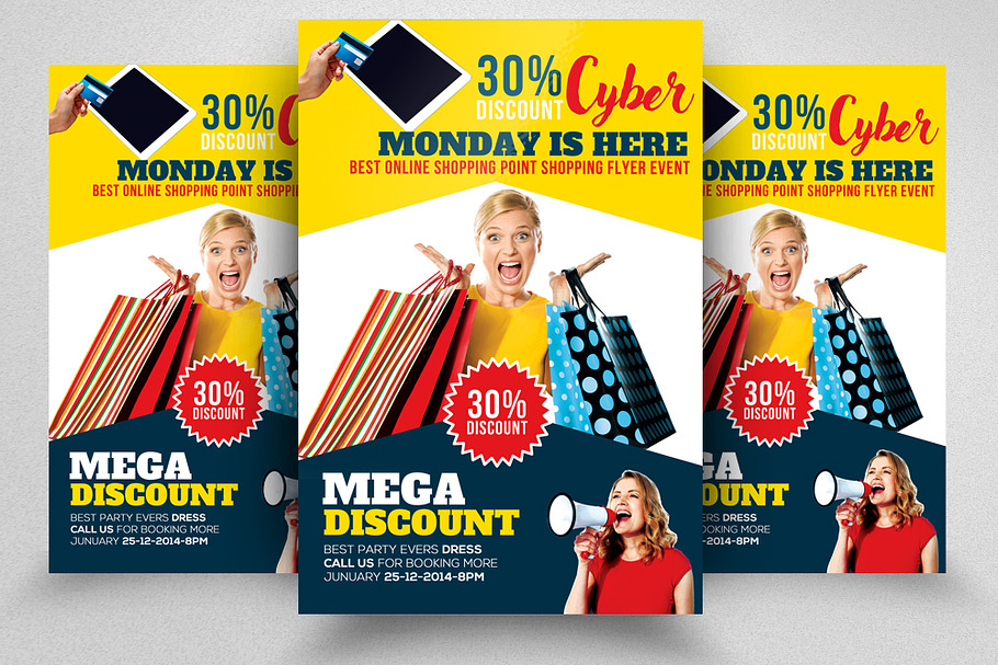Cyber Monday Flyer Template Vol-07 in Flyer Templates - product preview 8
