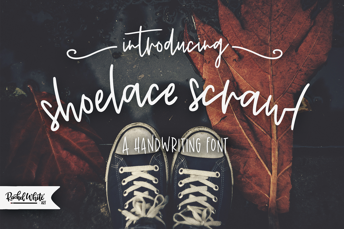 Shoelace Scrawl, a handwriting font in Script Fonts - product preview 8