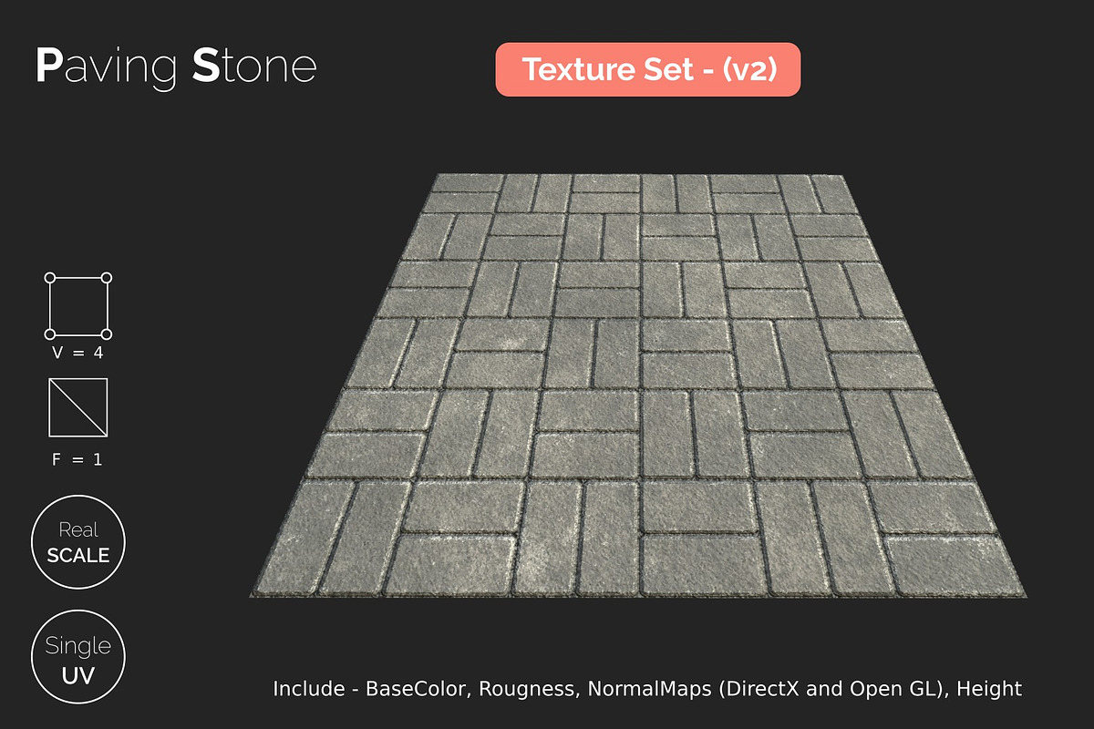 Paving Stone - small seamless textur in Man-Made - product preview 8