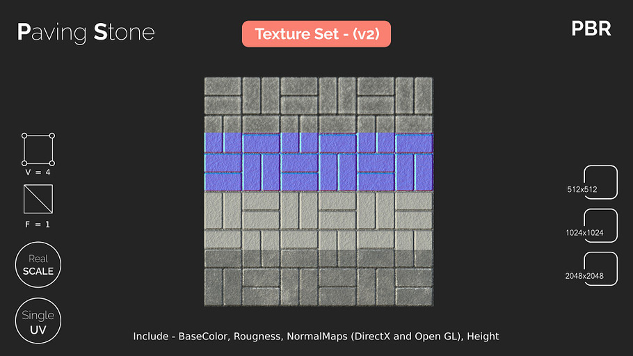 Paving Stone - small seamless textur in Man-Made - product preview 2