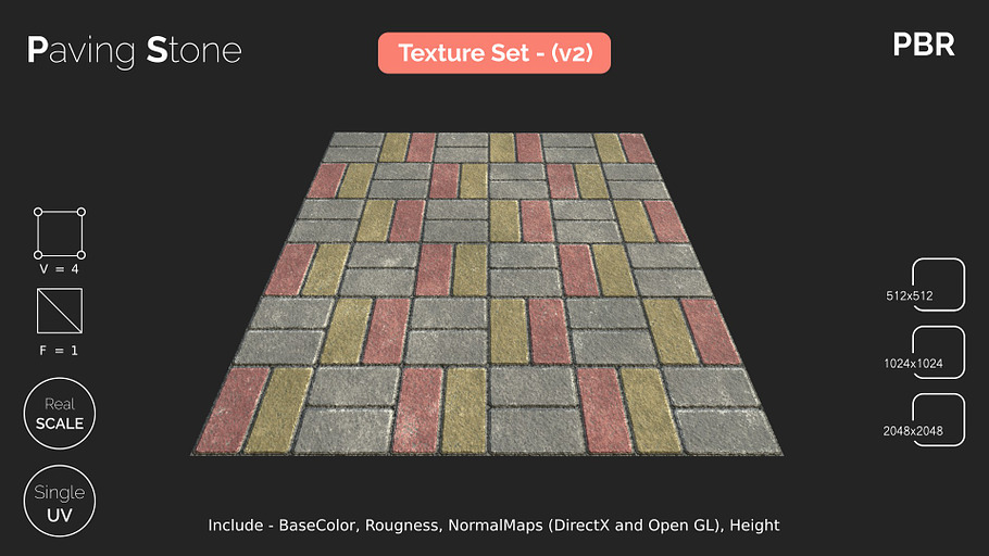Paving Stone - small seamless textur in Man-Made - product preview 6