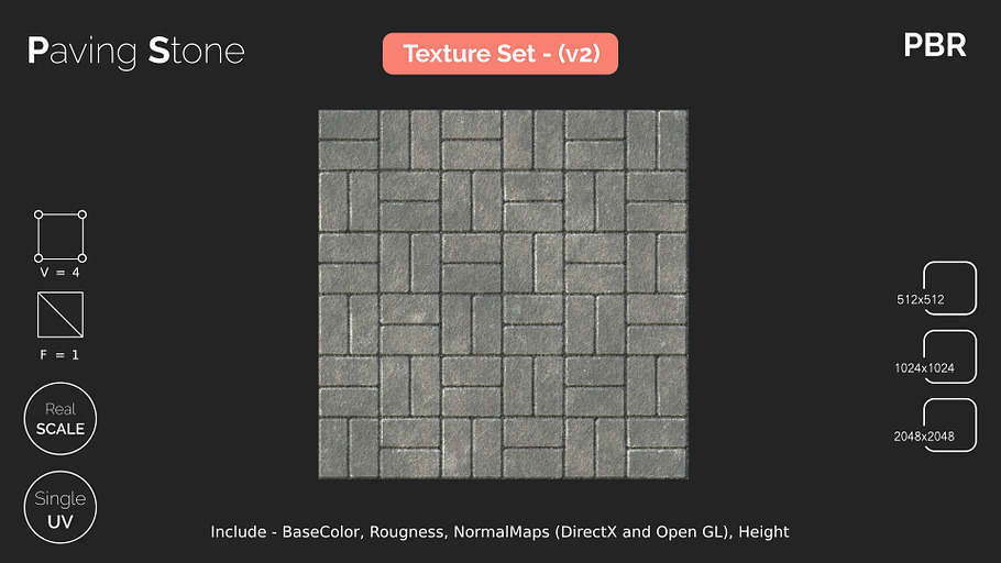 Paving Stone - small seamless textur in Man-Made - product preview 7