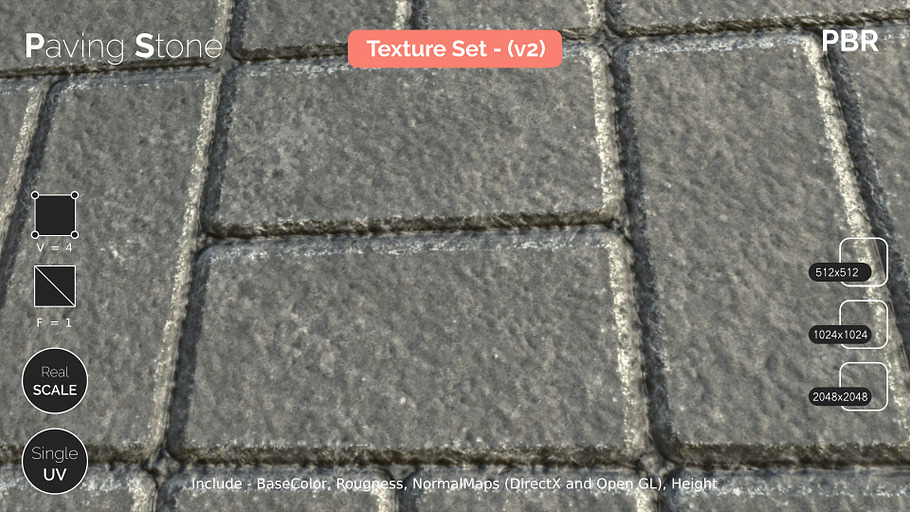 Paving Stone - small seamless textur in Man-Made - product preview 11