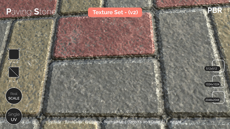Paving Stone - small seamless textur in Man-Made - product preview 13
