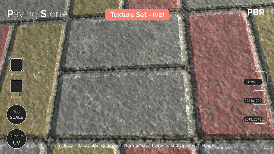 Paving Stone - small seamless textur in Man-Made - product preview 14
