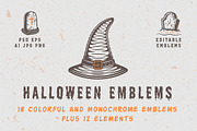 Vintage Halloween Emblems Part 1