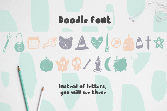 Dark font + patterns, brushes, MORE! in Halloween Fonts - product preview 2
