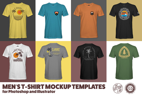 Men's T-Shirt Templates Version 5.0
