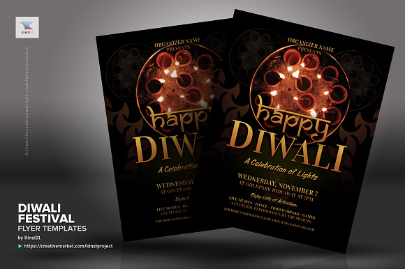 Diwali Festival Flyer Template in Flyer Templates - product preview 1