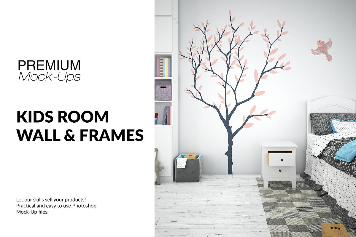 Nursery Frames & Wall Set in Print Mockups - product preview 8
