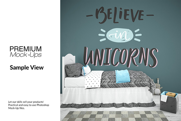 Nursery Frames & Wall Set in Print Mockups - product preview 5