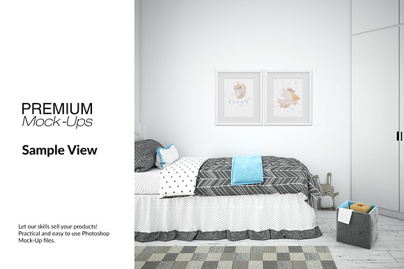 Nursery Frames & Wall Set in Print Mockups - product preview 6