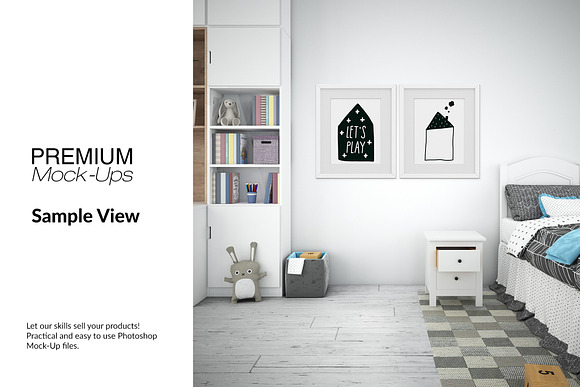 Nursery Frames & Wall Set in Print Mockups - product preview 10