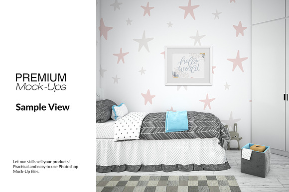 Nursery Frames & Wall Set in Print Mockups - product preview 12