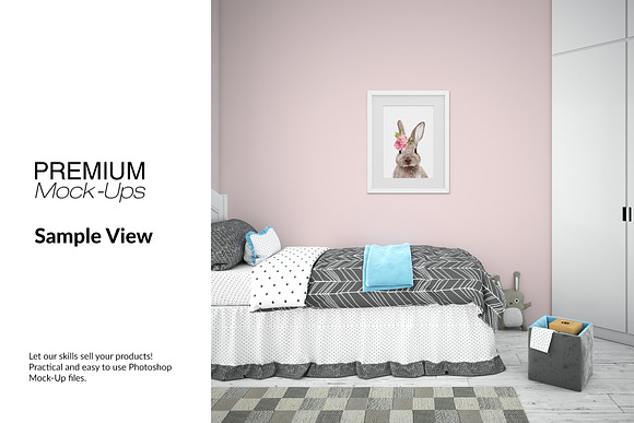 Nursery Frames & Wall Set in Print Mockups - product preview 13