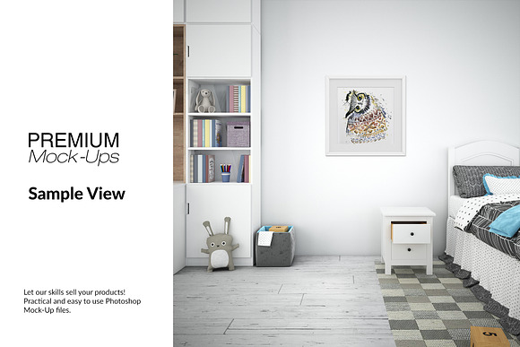 Nursery Frames & Wall Set in Print Mockups - product preview 16