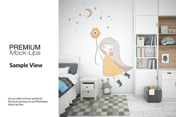 Nursery Frames & Wall Set in Print Mockups - product preview 19