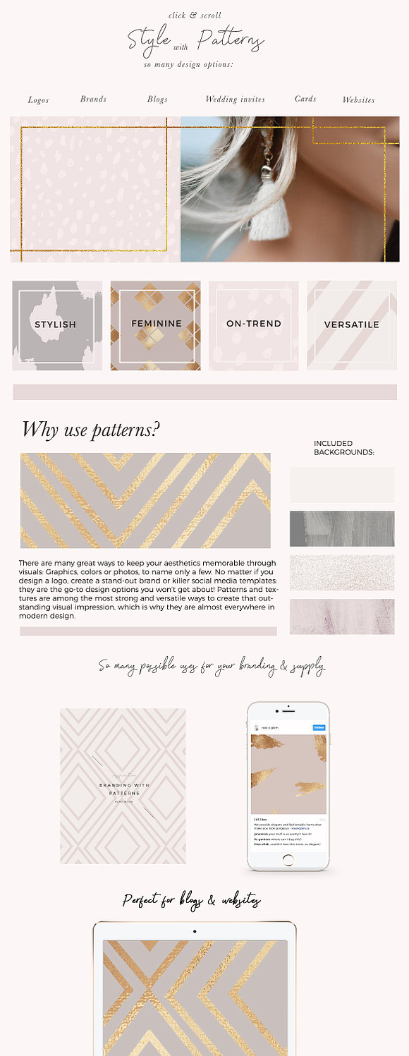 Feminine Brand Styling Patterns in Patterns - product preview 1