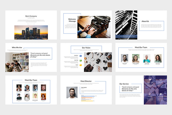 Quin : Company Profile Powerpoint in PowerPoint Templates - product preview 1