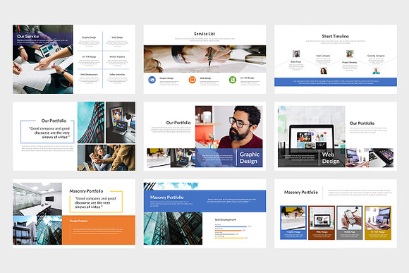 Quin : Company Profile Powerpoint in PowerPoint Templates - product preview 2