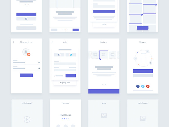 HotBlocks - Mobile Flowcharts UI Kit in UI Kits and Libraries - product preview 2