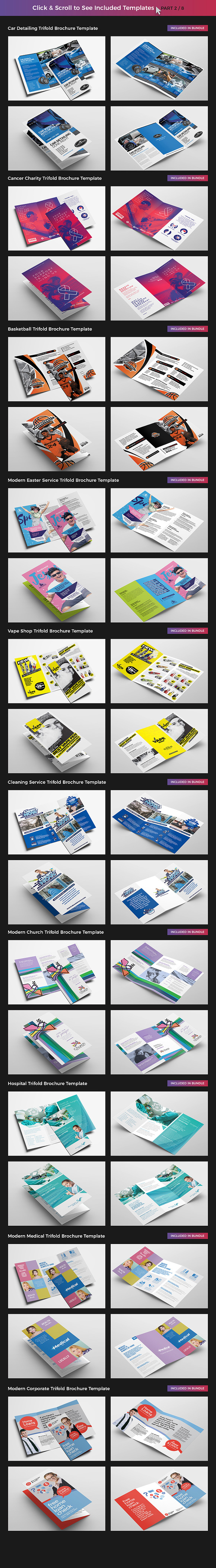 75 Trifold Brochure Templates Bundle in Brochure Templates - product preview 2