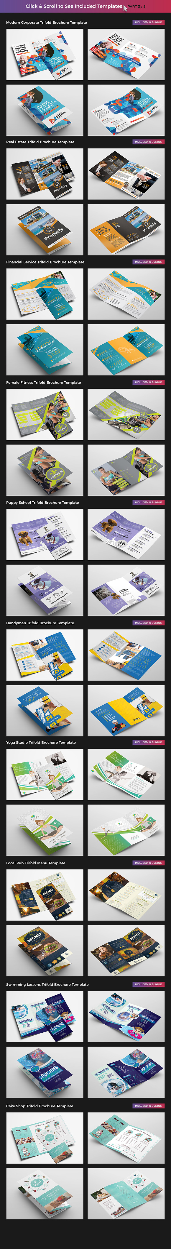 75 Trifold Brochure Templates Bundle in Brochure Templates - product preview 3