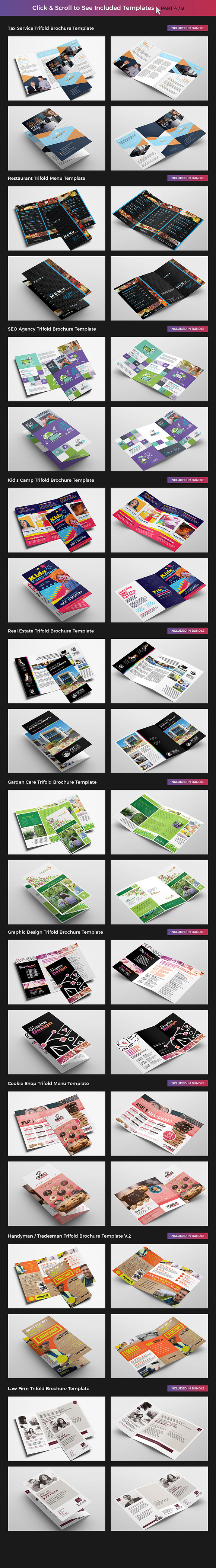 75 Trifold Brochure Templates Bundle in Brochure Templates - product preview 4