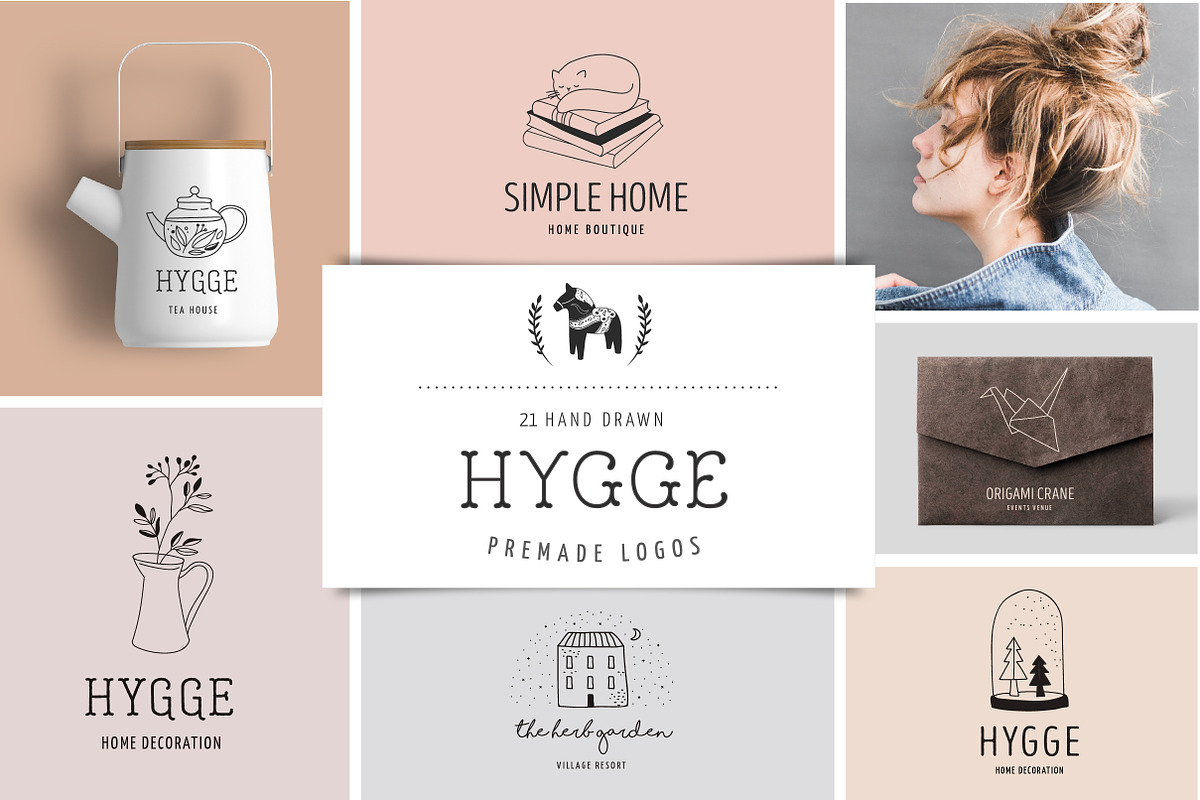 Hygge - premade logo collection in Logo Templates - product preview 8