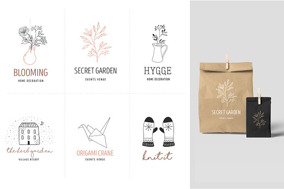 Hygge - premade logo collection in Logo Templates - product preview 1
