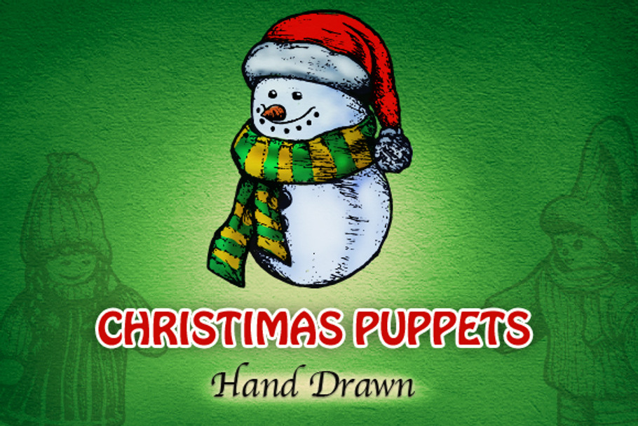 Christmas Puppets - Hand Drawn