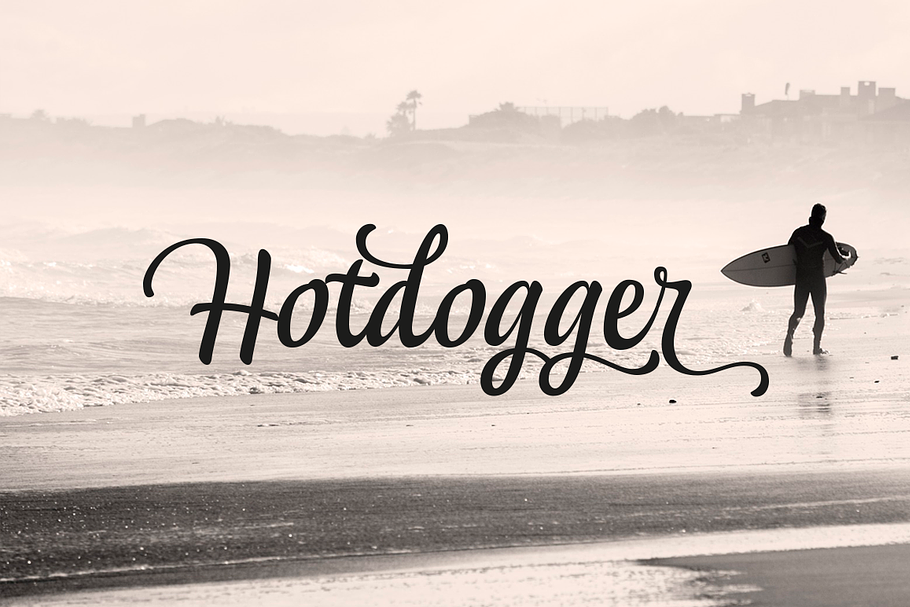 Hotdogger script in Script Fonts - product preview 8
