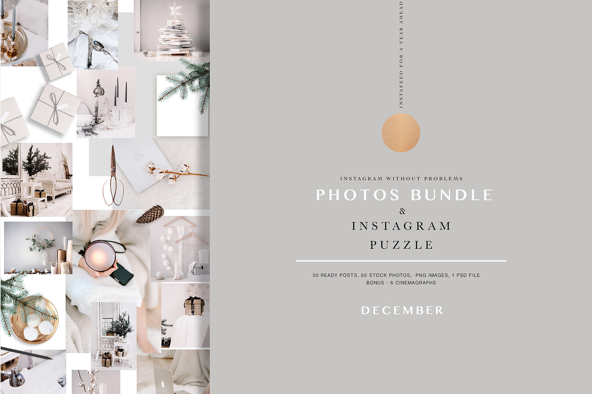 PHOTOS & PUZZLE. DECEMBER. in Instagram Templates - product preview 8