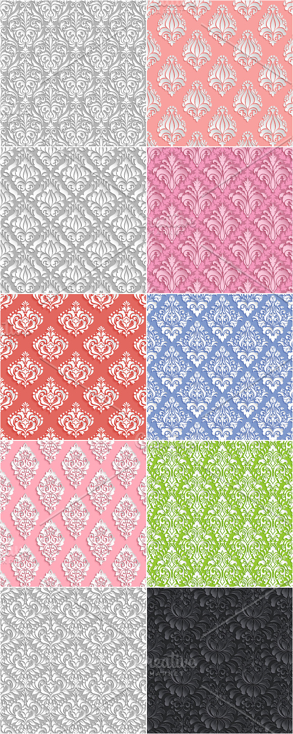 30 Damask Volumetric Patterns in Patterns - product preview 2