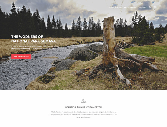 Sumava: One-Page PSD Template in Landing Page Templates - product preview 1