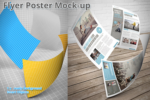 Flyer Mocku-up ISO A4 4 in Print Mockups - product preview 1