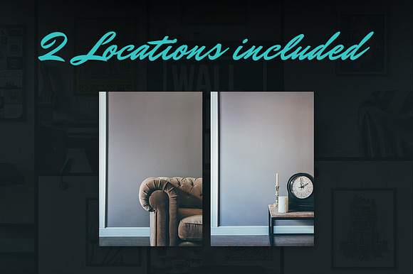 "Wallderful" Gray Wall Mockups in Print Mockups - product preview 1