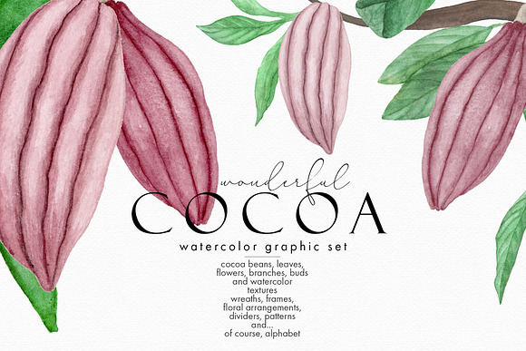 Wonderful Cocoa - Watercolor Set in Objects - product preview 19