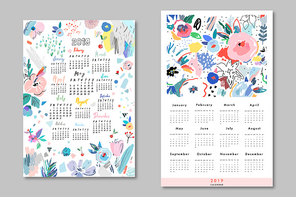 2019 calendars + planners in Stationery Templates - product preview 5