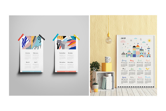 2019 calendars + planners in Stationery Templates - product preview 11