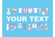 Clothes word concepts banner