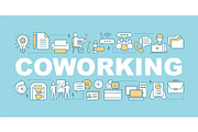 Coworking word concepts banner