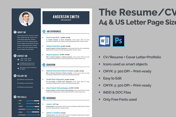  Clean Resume/CV 