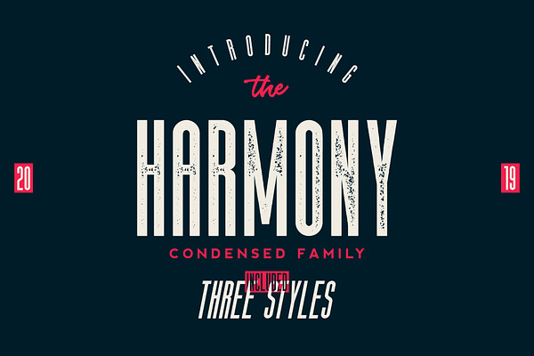 The Harmony - Condensed font family