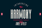 The Harmony - Condensed font family