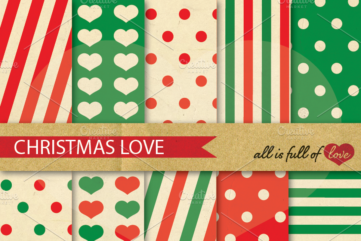 Retro Christmas Background Paper in Patterns - product preview 8